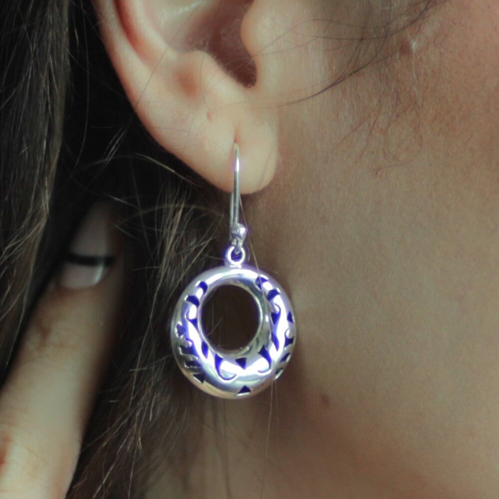 925 Sterling Silver Hoop Lightweight Statement Earrings - Gift for Her